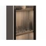 Шкаф-витрина для посуды, цвет – серый камень, древесина шорвуд и бронзовое стекло, DE.002.002.44