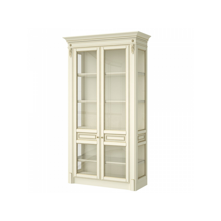 Широкая витрина, цвет – молочный с бронзовой патиной, IT.002.005.02