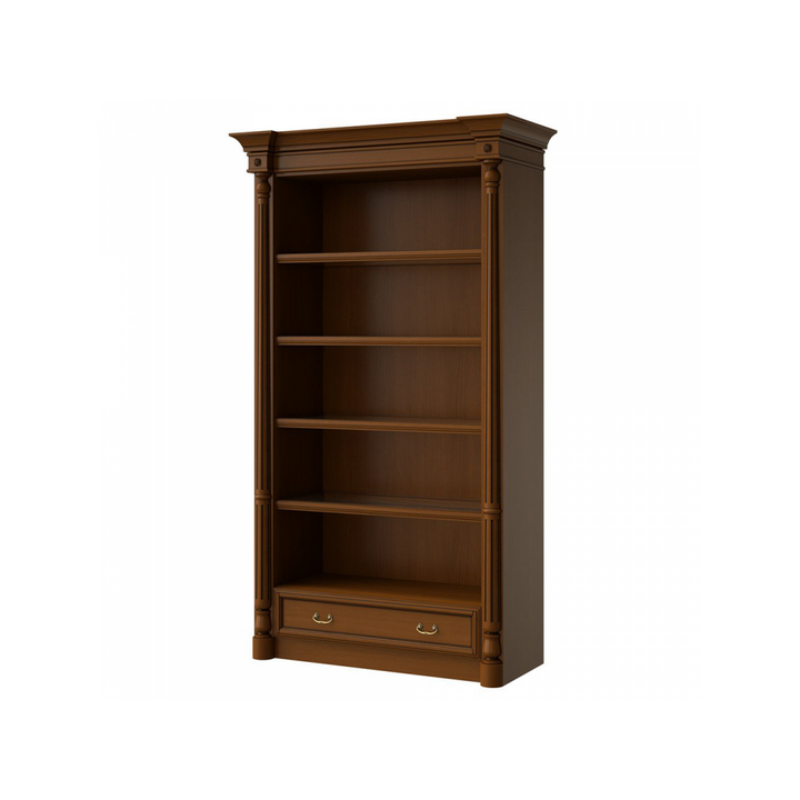 Стеллаж с ящиком, цвет – анегри с черной патиной, IT.002.001.06