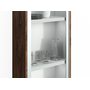 Шкаф-витрина для посуды, цвет – орех американский, белый и бесцветное стекло, DE.002.002.06