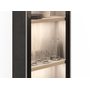 Шкаф-витрина для посуды, цвет – сосна касцина, бетон чикаго темно-серый и бронзовое стекло, DE.002.002.21