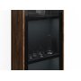 Шкаф-витрина для посуды, цвет – орех американский, серый и черное стекло, DE.002.002.07
