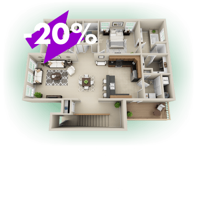 20% скидка за большой заказ мебели