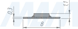 Размеры светодиодной ленты 2835/120, 24V, IP20, 9.6W/1м (артикул LS24-2835WW20-9.6, LS24-2835NW20-9.6, LS24-2835CW20-9.6)