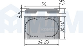 Размеры заглушки LIBRA CC3 для навесов (артикул 6 34630 10)