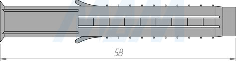 Размеры дюбеля 8x60 мм (артикул PD T86)