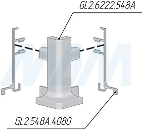 Установка внешнего угла GOLINE для профиля 548A (артикул GL2.6222.548A)
