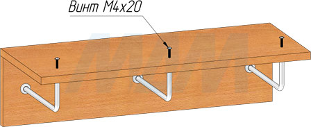 Установка кронштейна для вешалки (артикул BR.192), схема 1