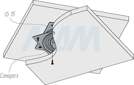 Установка поворотного механизма (артикул SM150), схема 2