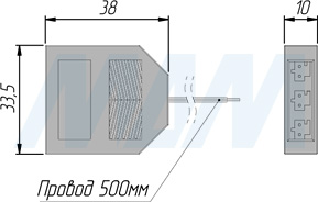 Разветвитель на 3 розетки, 12V (DIS-LED-WR-3)