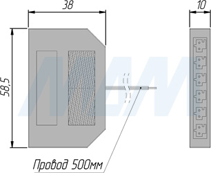 Разветвитель на 6 розетки, 12V (DIS-LED-WR-6)