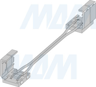 Коннектор STANDART для ленты 10 мм, провод 150 мм (артикул LSA-10-ST-SS-15-20)