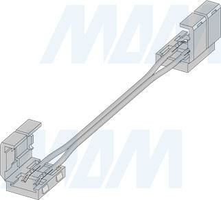 Коннектор STANDART для ленты 8 мм, провод 150 мм (артикул LSA-8-ST-SS-15-20)
