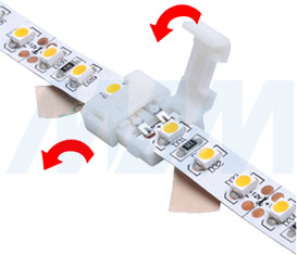 Установка коннектора STANDART для соединения двух отрезков одноцветной ленты (120 диодов) стык в стык (артикул LSA-8M-ST-SS), фото 3