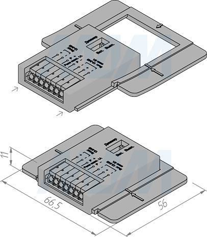 Выключатель сенсорный диммируемый врезной черный 12 24v 36 72w sw1 ts fm 1bl